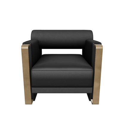 Edgar Lounge Chair - Bravo Black / Abbington Black