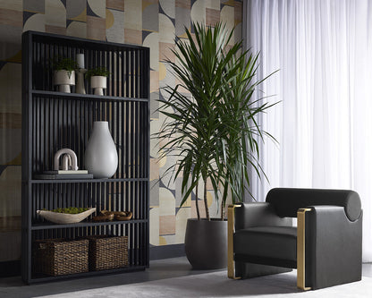 Edgar Lounge Chair - Bravo Black / Abbington Black