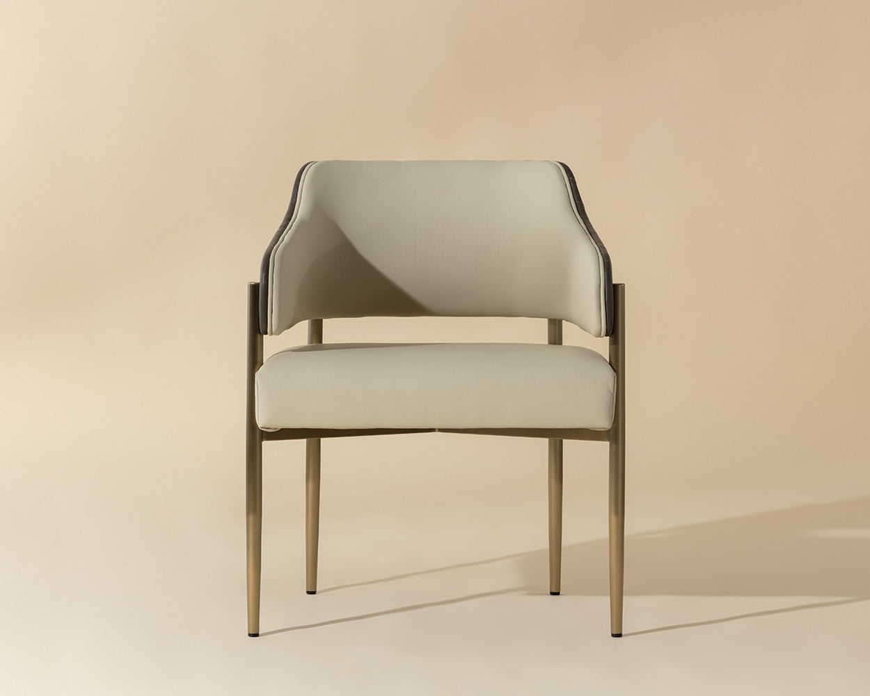 Tova Dining Armchair - Dillon Cream / Bravo Ash