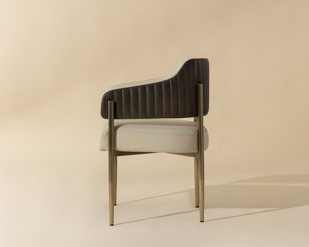 Tova Dining Armchair - Dillon Cream / Bravo Ash