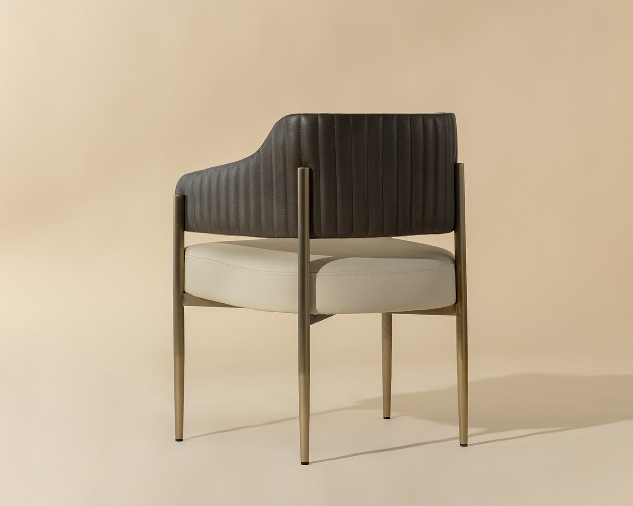 Tova Dining Armchair - Dillon Cream / Bravo Ash