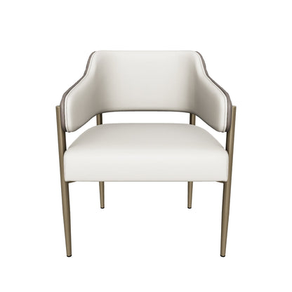 Tova Dining Armchair - Dillon Cream / Bravo Ash