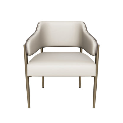 Tova Dining Armchair - Dillon Cream / Bravo Ash