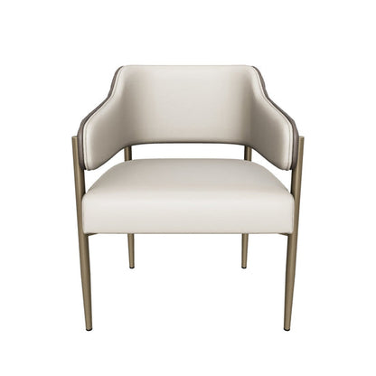 Tova Dining Armchair - Dillon Cream / Bravo Ash