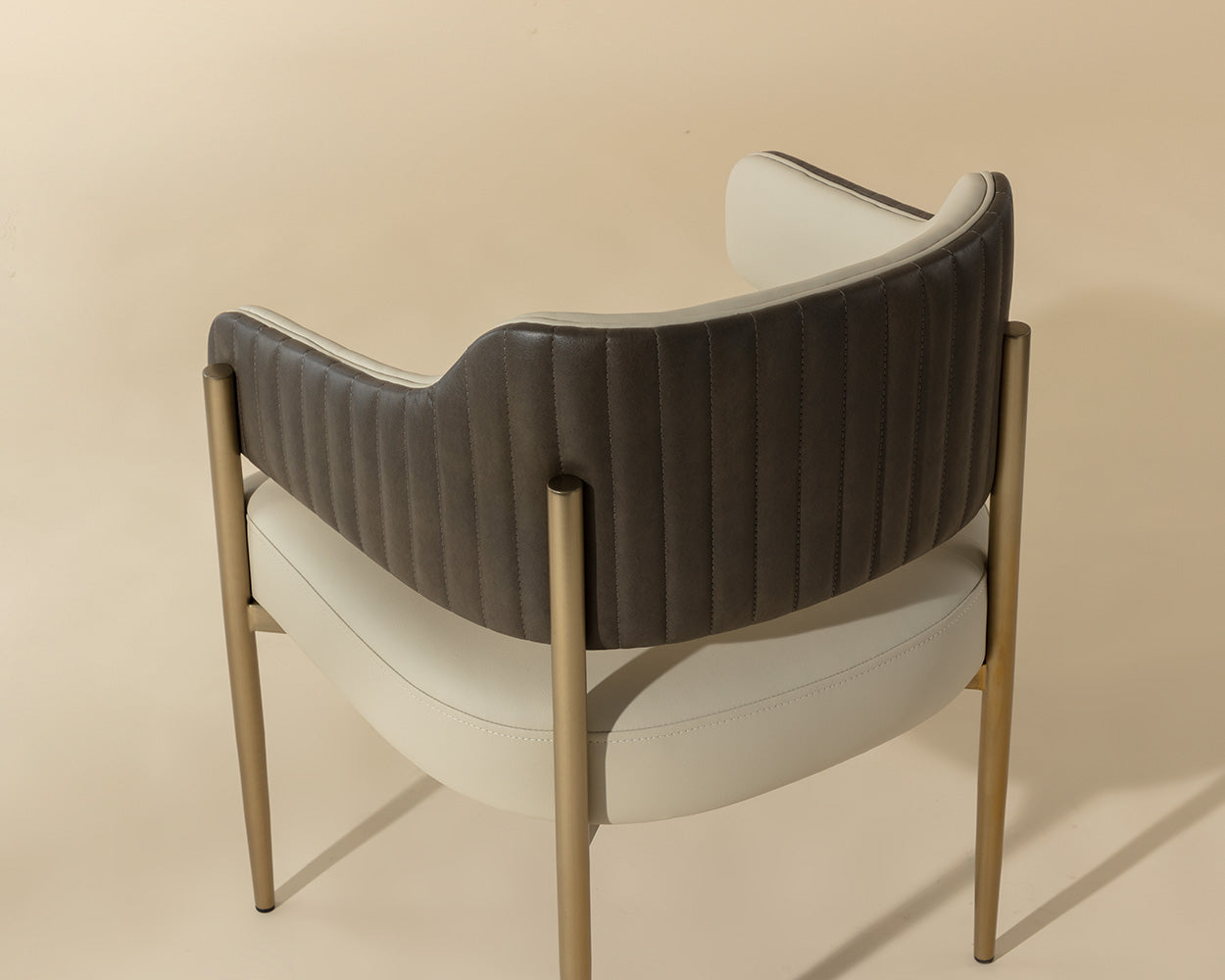Tova Dining Armchair - Dillon Cream / Bravo Ash