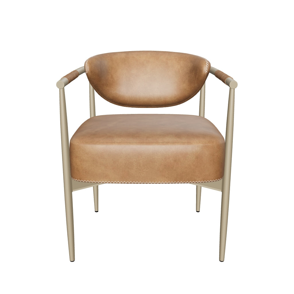 Heloise Dining Armchair - Milliken Cognac