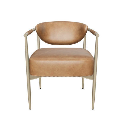 Heloise Dining Armchair - Milliken Cognac