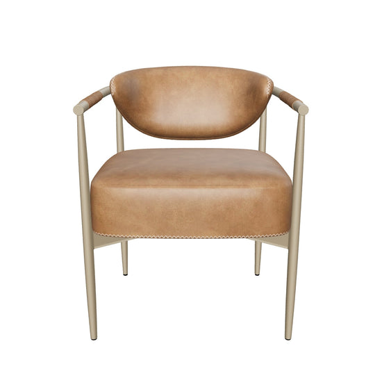 Heloise Dining Armchair - Milliken Cognac