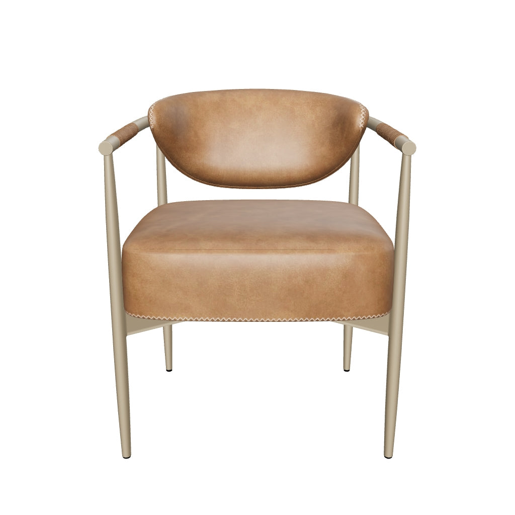Heloise Dining Armchair - Milliken Cognac