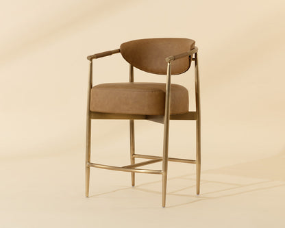 Heloise Counter Stool - Milliken Cognac