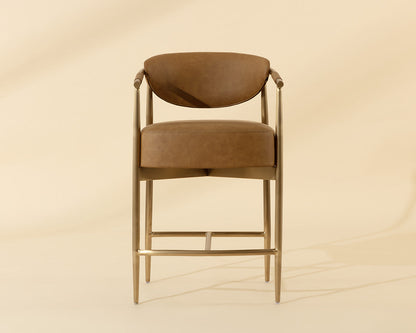 Heloise Counter Stool - Milliken Cognac
