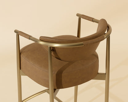 Heloise Counter Stool - Milliken Cognac