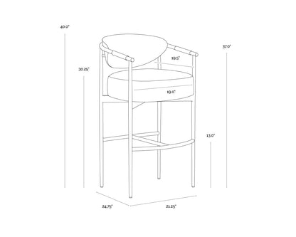Heloise Barstool - Milliken Cognac