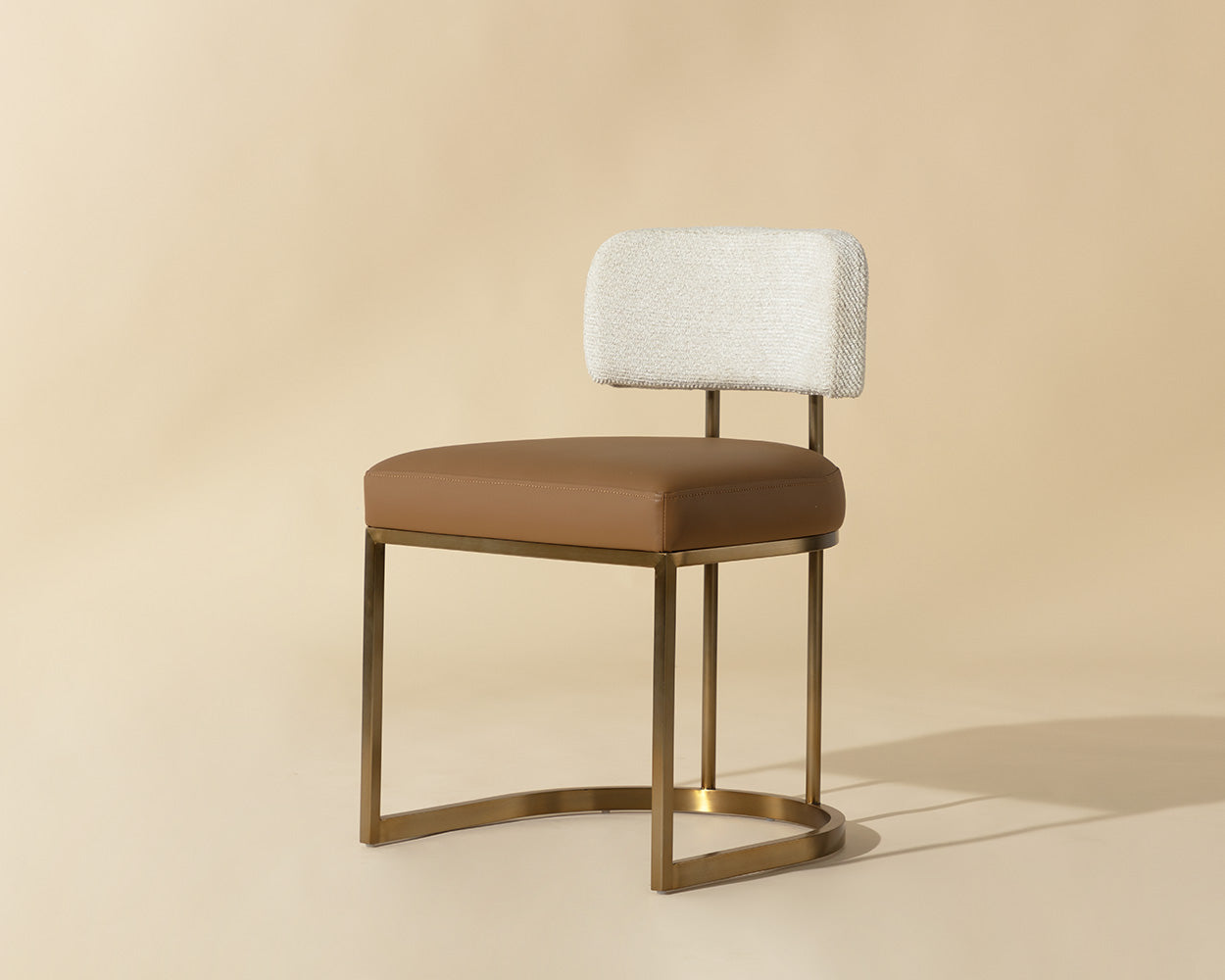 Larissa Dining Chair - Napa Cognac / Rhea Light Barley