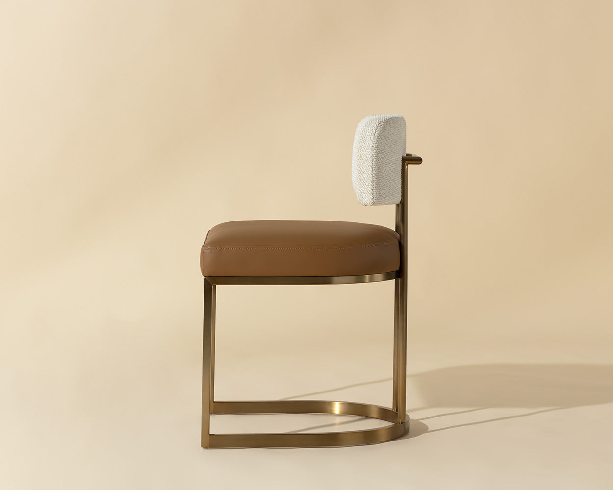 Larissa Dining Chair - Napa Cognac / Rhea Light Barley