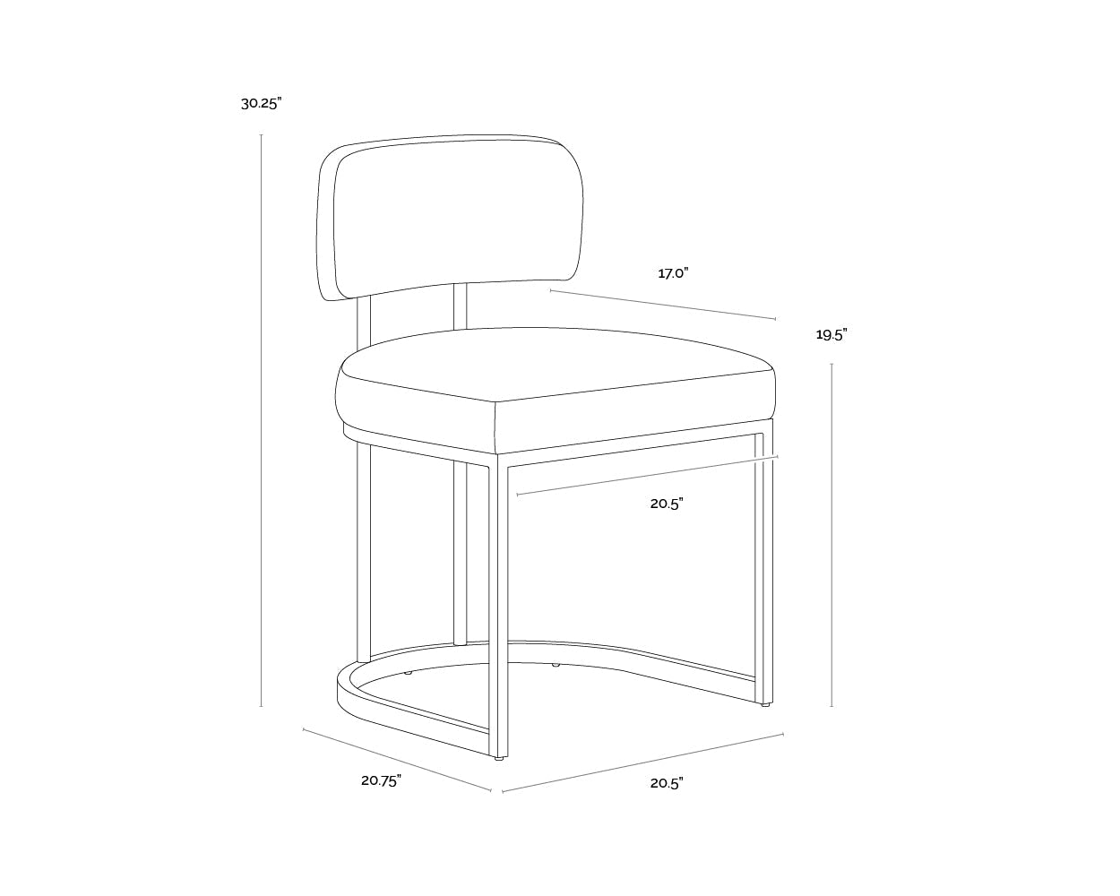 Larissa Dining Chair - Napa Cognac / Rhea Light Barley