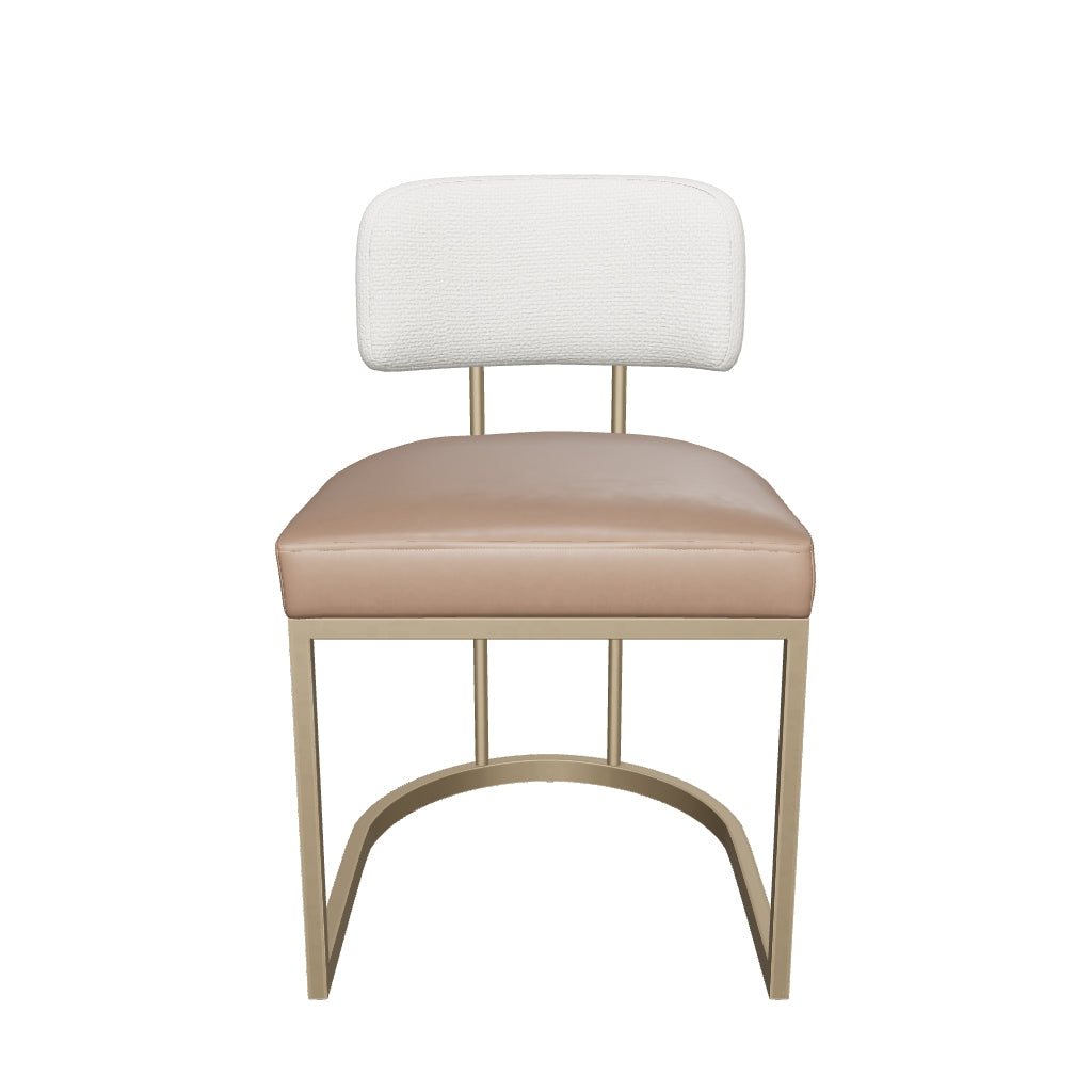 Larissa Dining Chair - Napa Cognac / Rhea Light Barley