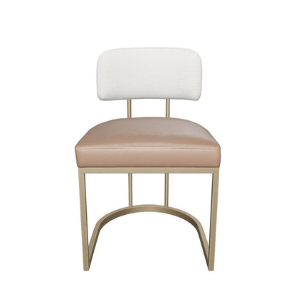 Larissa Dining Chair - Napa Cognac / Rhea Light Barley