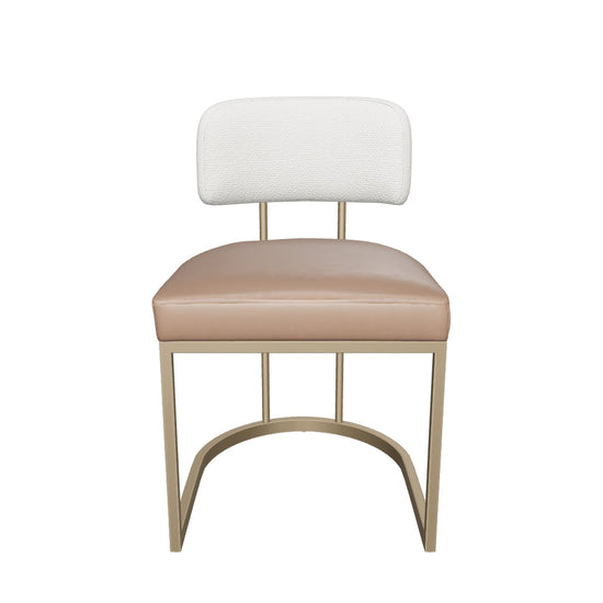 Larissa Dining Chair - Napa Cognac / Rhea Light Barley