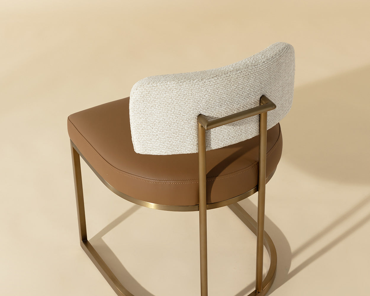 Larissa Dining Chair - Napa Cognac / Rhea Light Barley