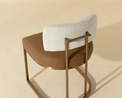 Larissa Dining Chair - Napa Cognac / Rhea Light Barley