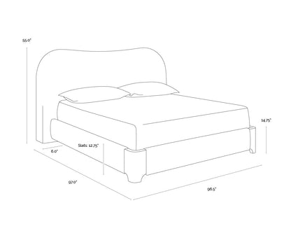 Knowles Bed - King - Eclipse White