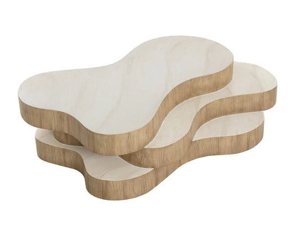 Geddes Coffee Table - Travertine Look - Cream