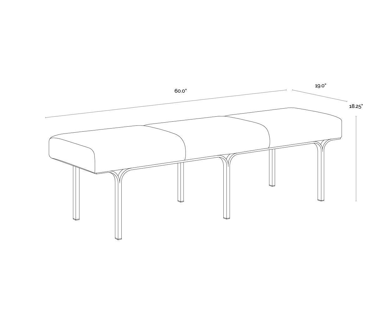 Nuvella Bench - Kona Camel