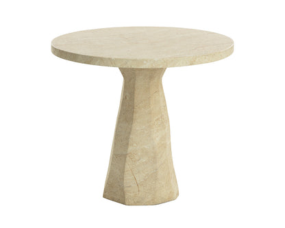 Kliff Bistro Table - Travertine Look - Natural