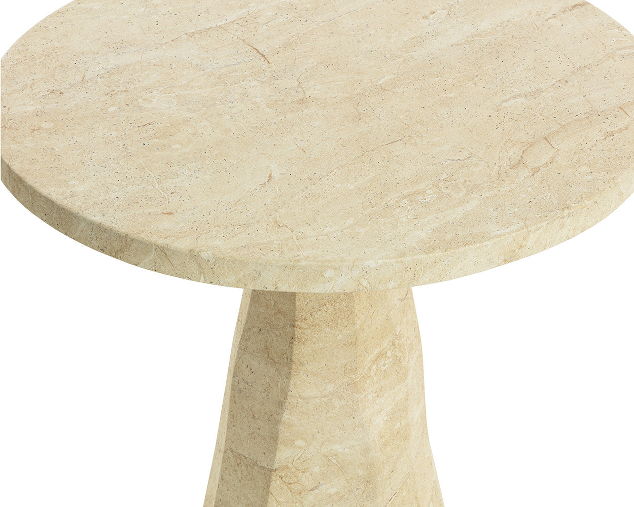 Kliff Bistro Table - Travertine Look - Natural