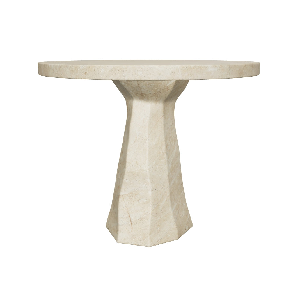 Kliff Bistro Table - Travertine Look - Natural
