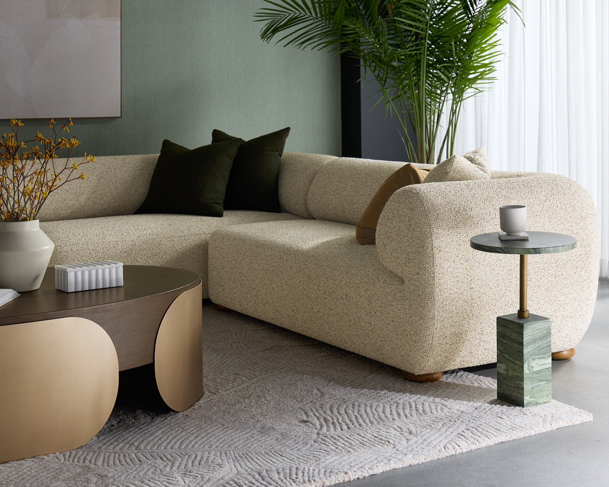 Henriette Modular Sofa - RAF - Noah Ecru / Kona Camel