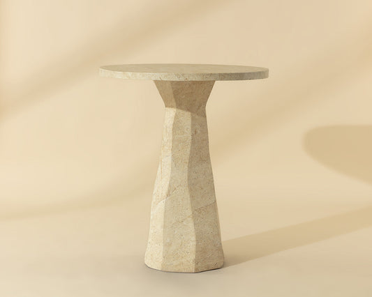 Kliff Bar Table - Travertine Look - Natural