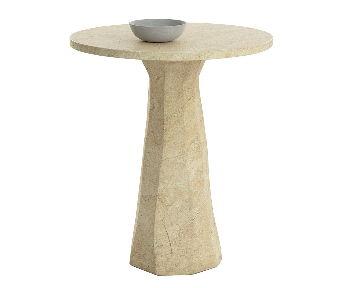 Kliff Bar Table - Travertine Look - Natural