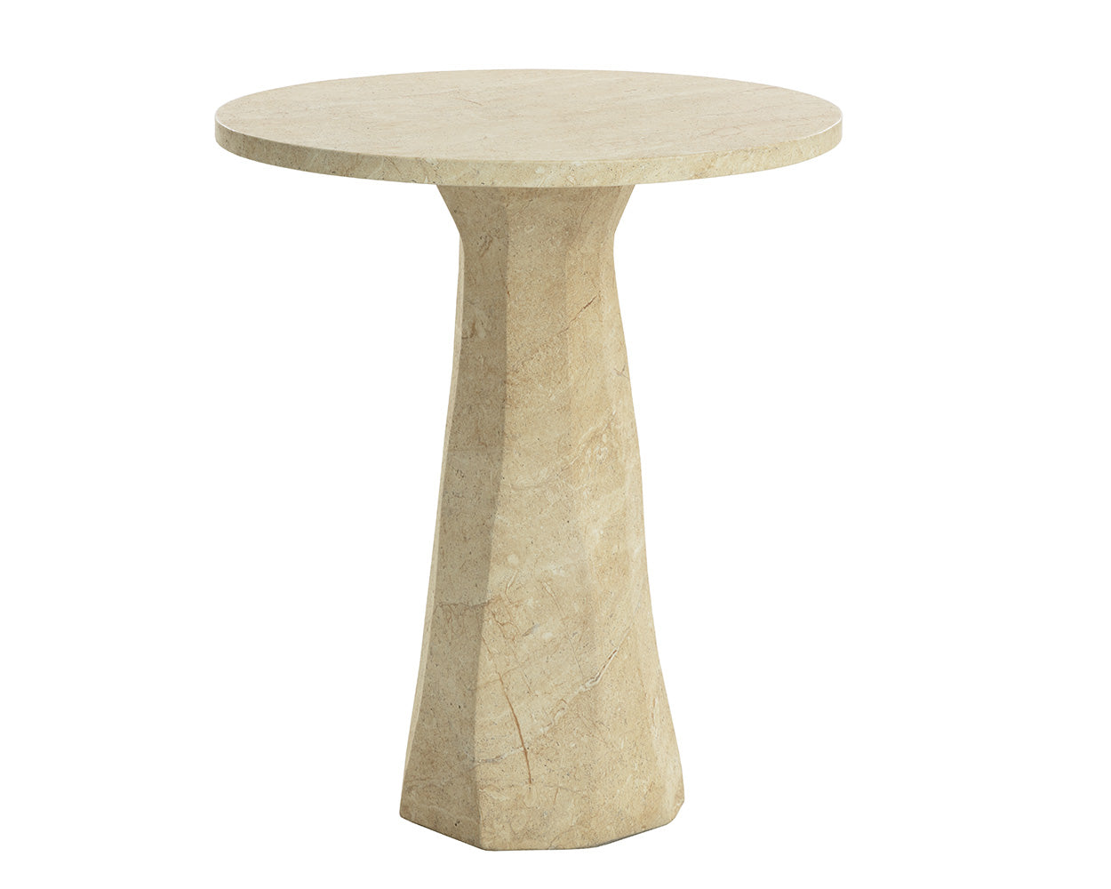 Kliff Bar Table - Travertine Look - Natural