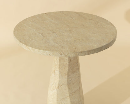 Kliff Bar Table - Travertine Look - Natural