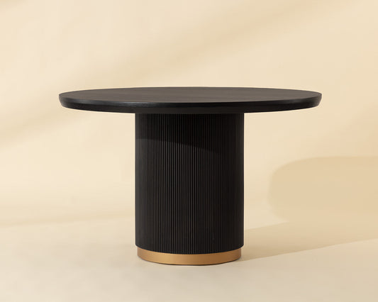 Kalla Dining Table - Round - Charcoal