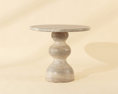 Raul Bistro Table - Travertine Look - Dune