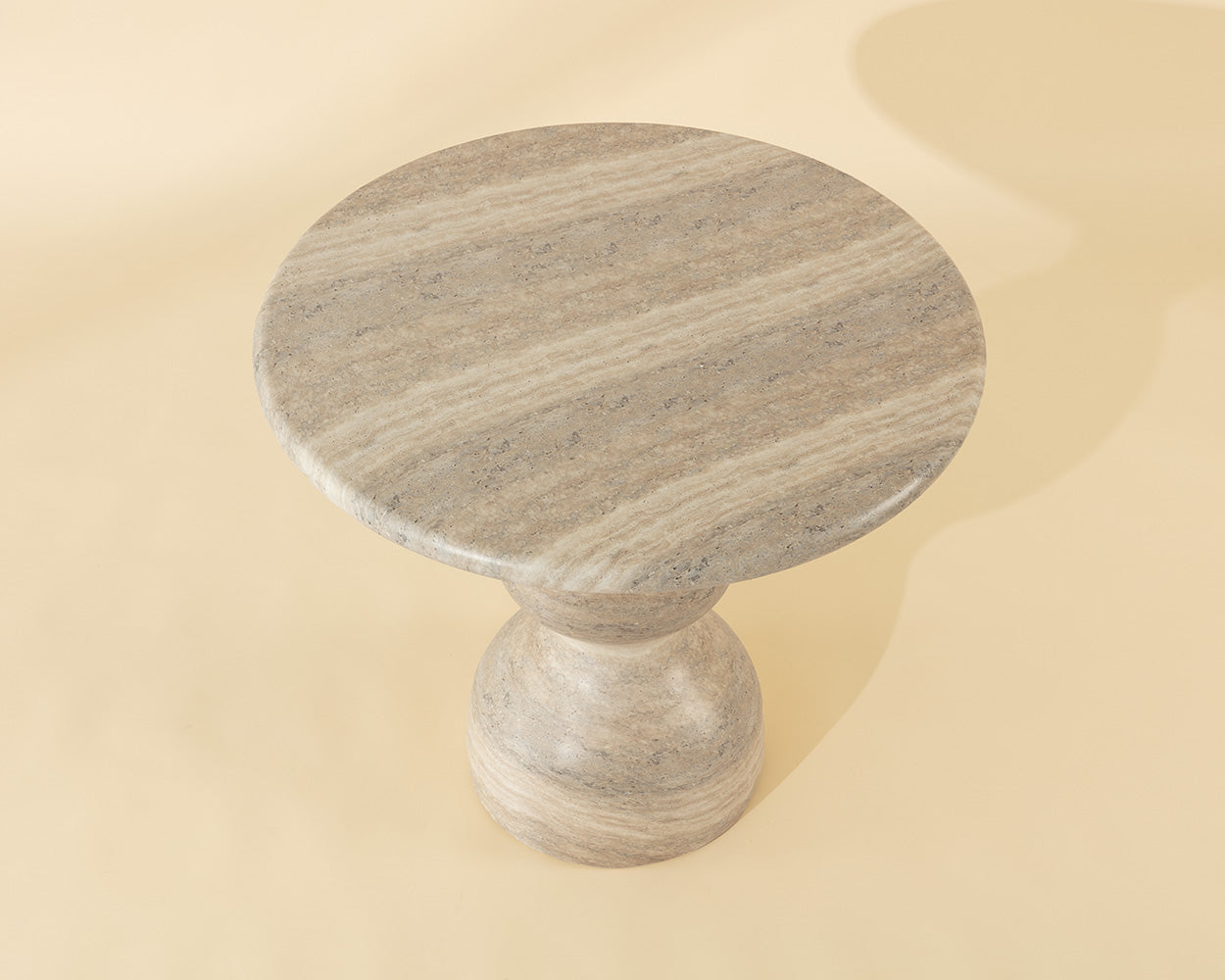Raul Bistro Table - Travertine Look - Dune
