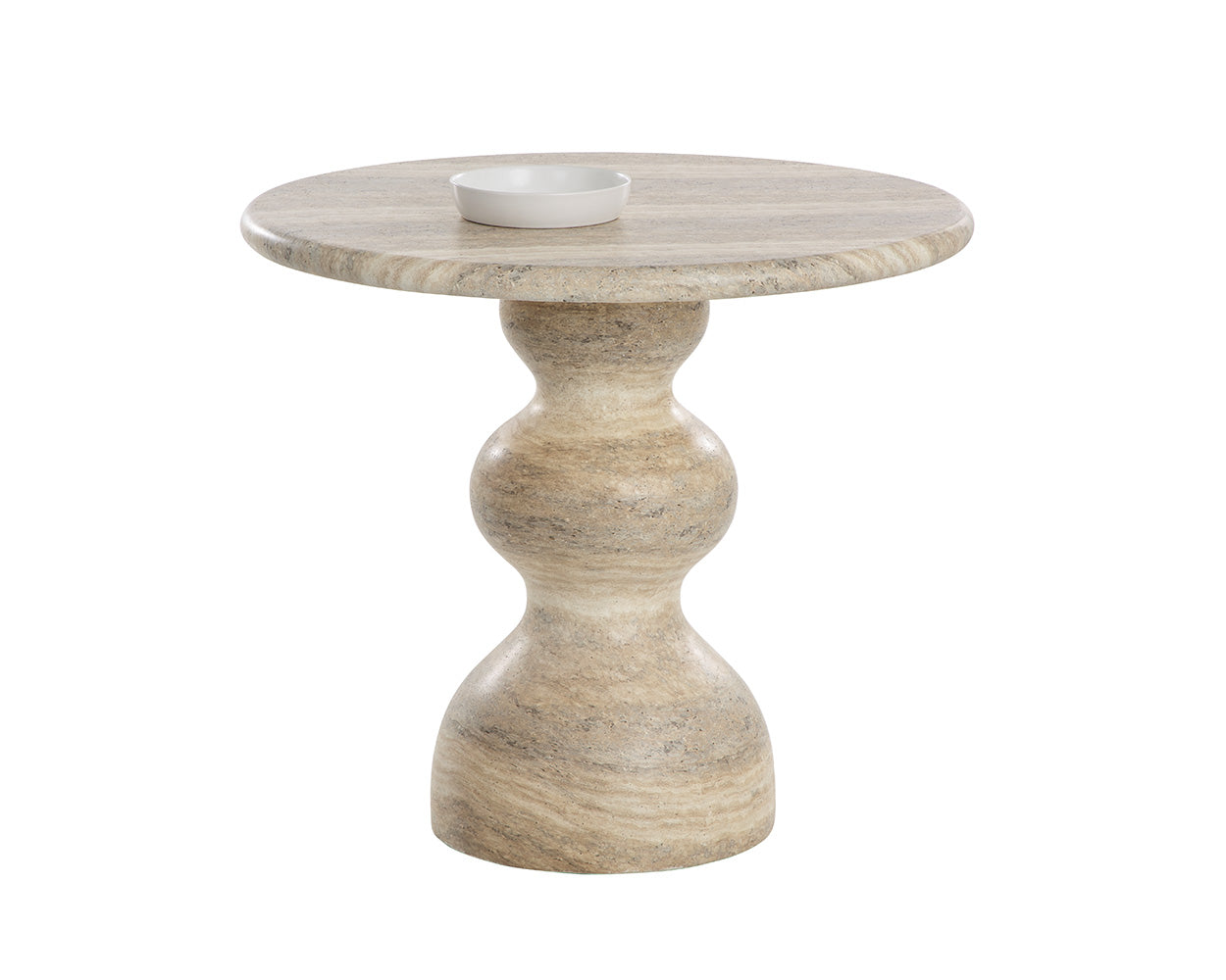 Raul Bistro Table - Travertine Look - Dune