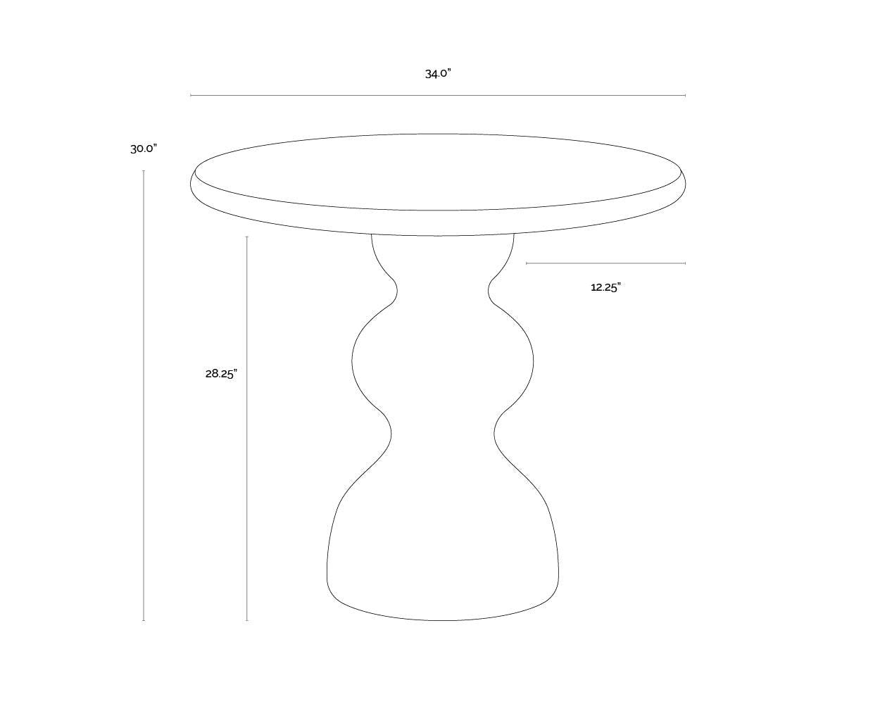 Raul Bistro Table - Travertine Look - Dune
