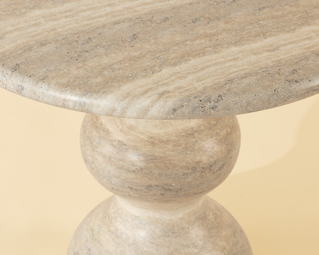 Raul Bistro Table - Travertine Look - Dune