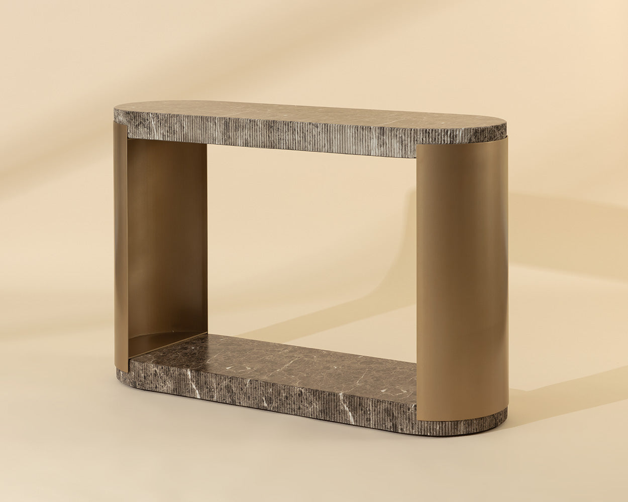 Cavette Console Table - Marble Look - Dark Emperador