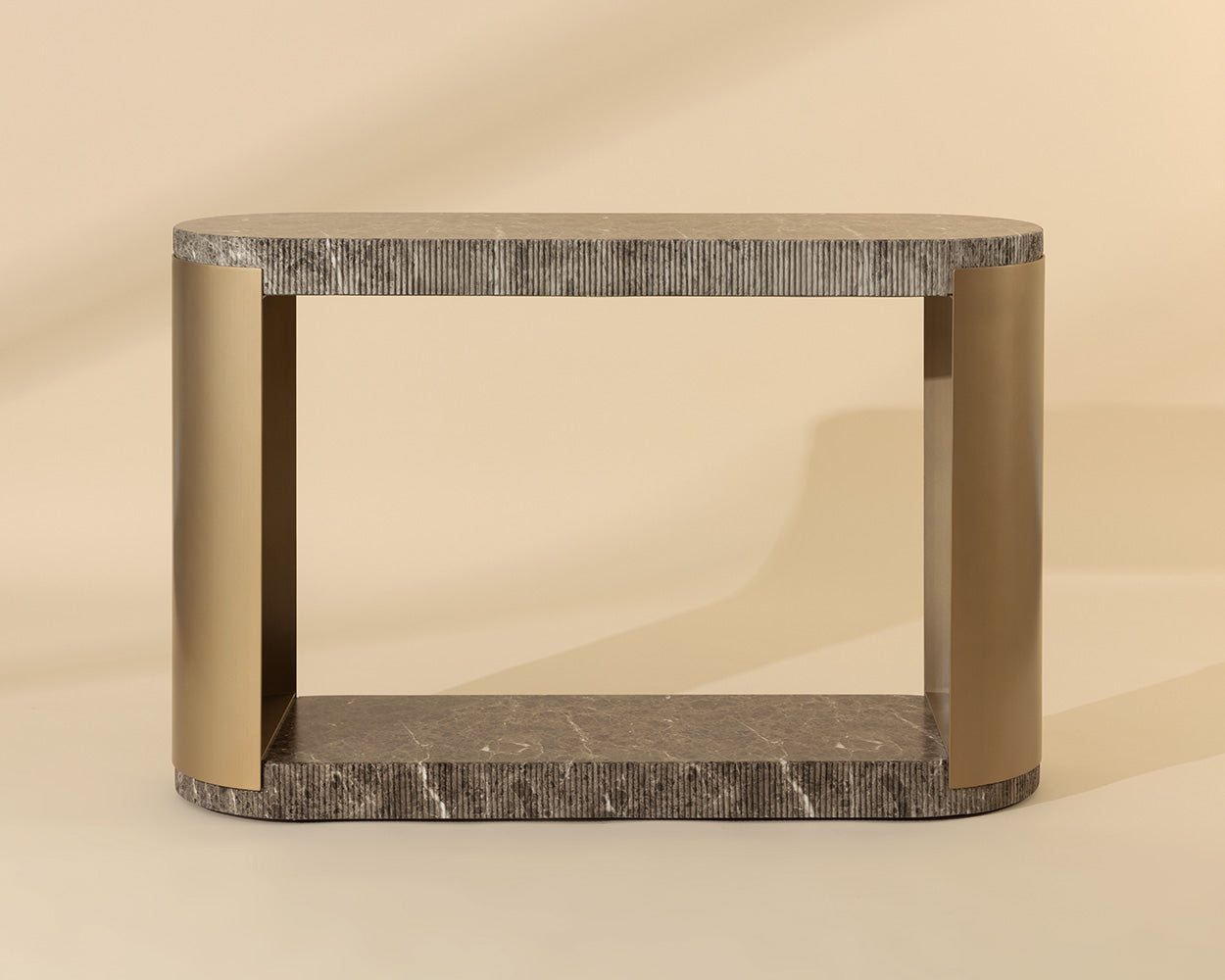 Cavette Console Table - Marble Look - Dark Emperador