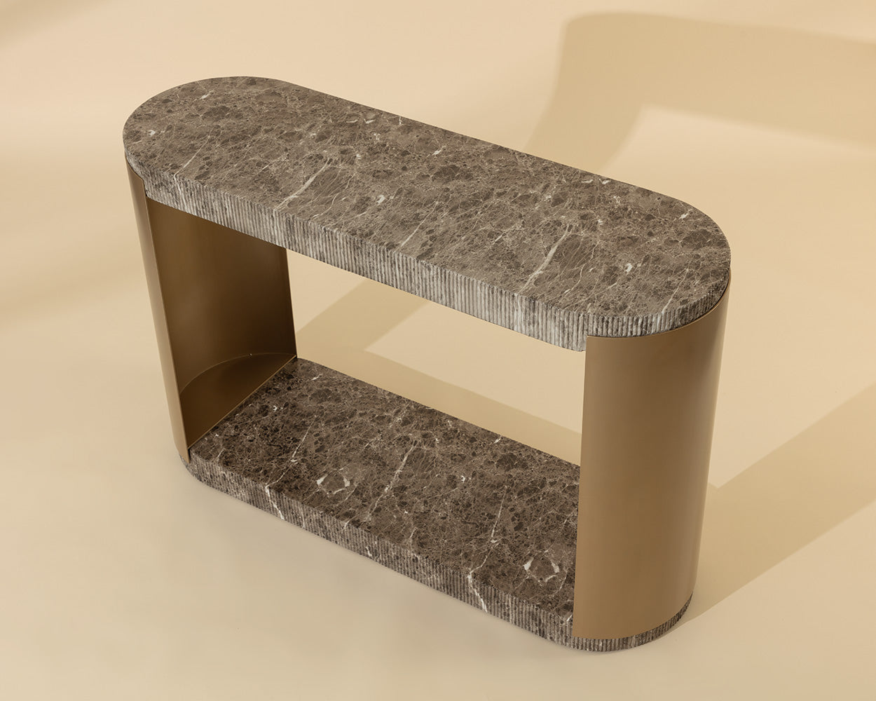 Cavette Console Table - Marble Look - Dark Emperador