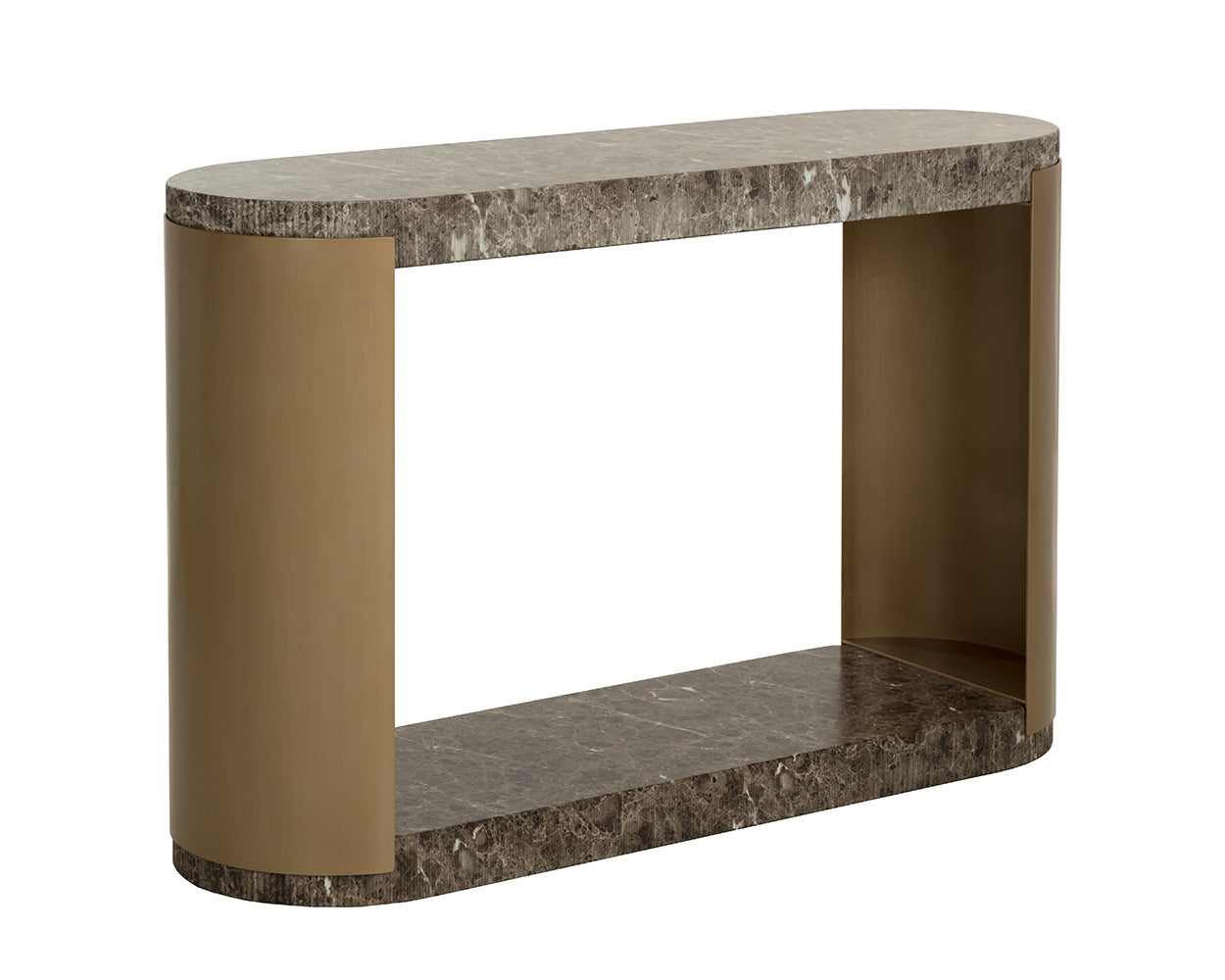 Cavette Console Table - Marble Look - Dark Emperador