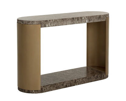 Cavette Console Table - Marble Look - Dark Emperador