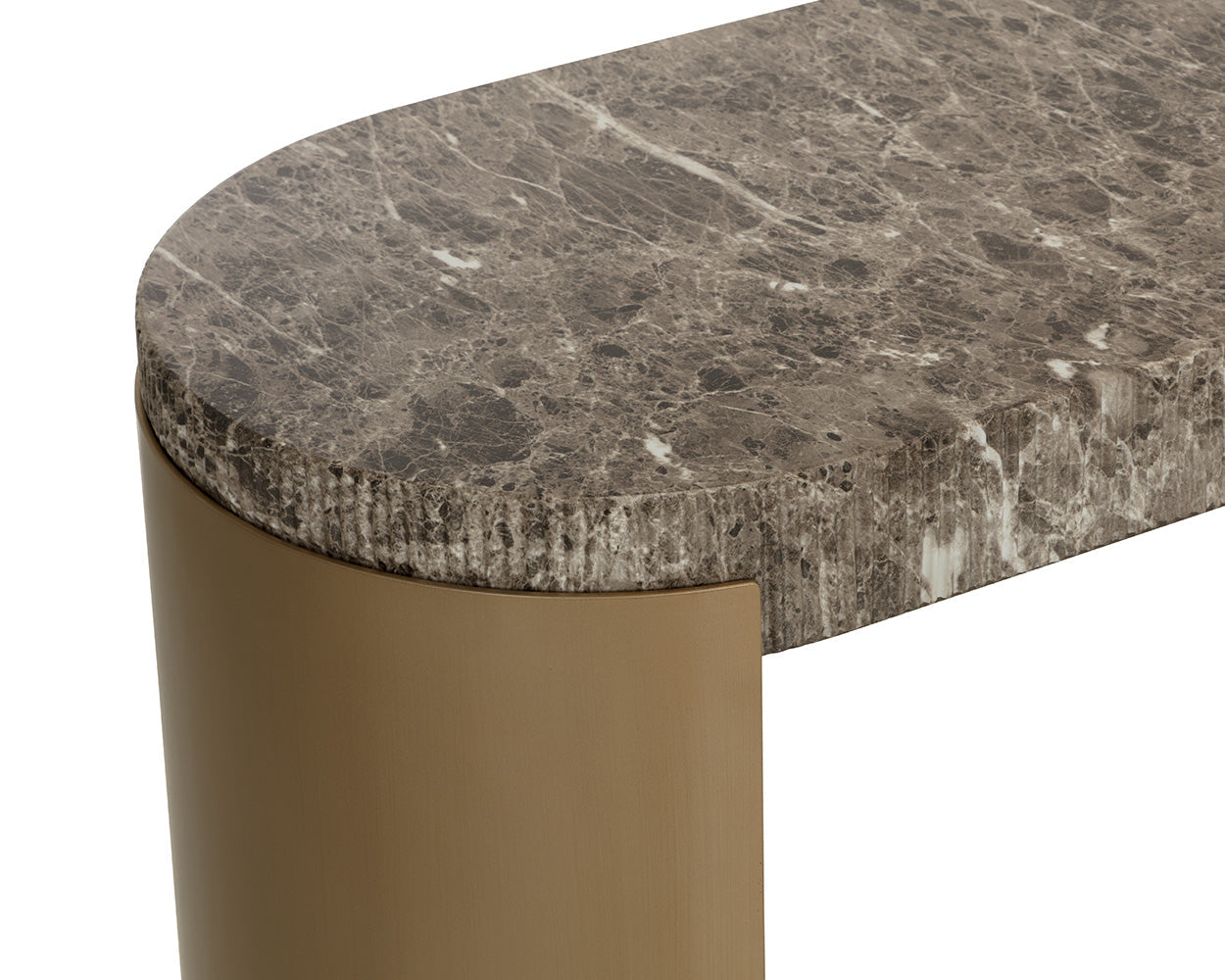 Cavette Console Table - Marble Look - Dark Emperador