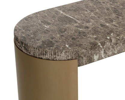 Cavette Console Table - Marble Look - Dark Emperador