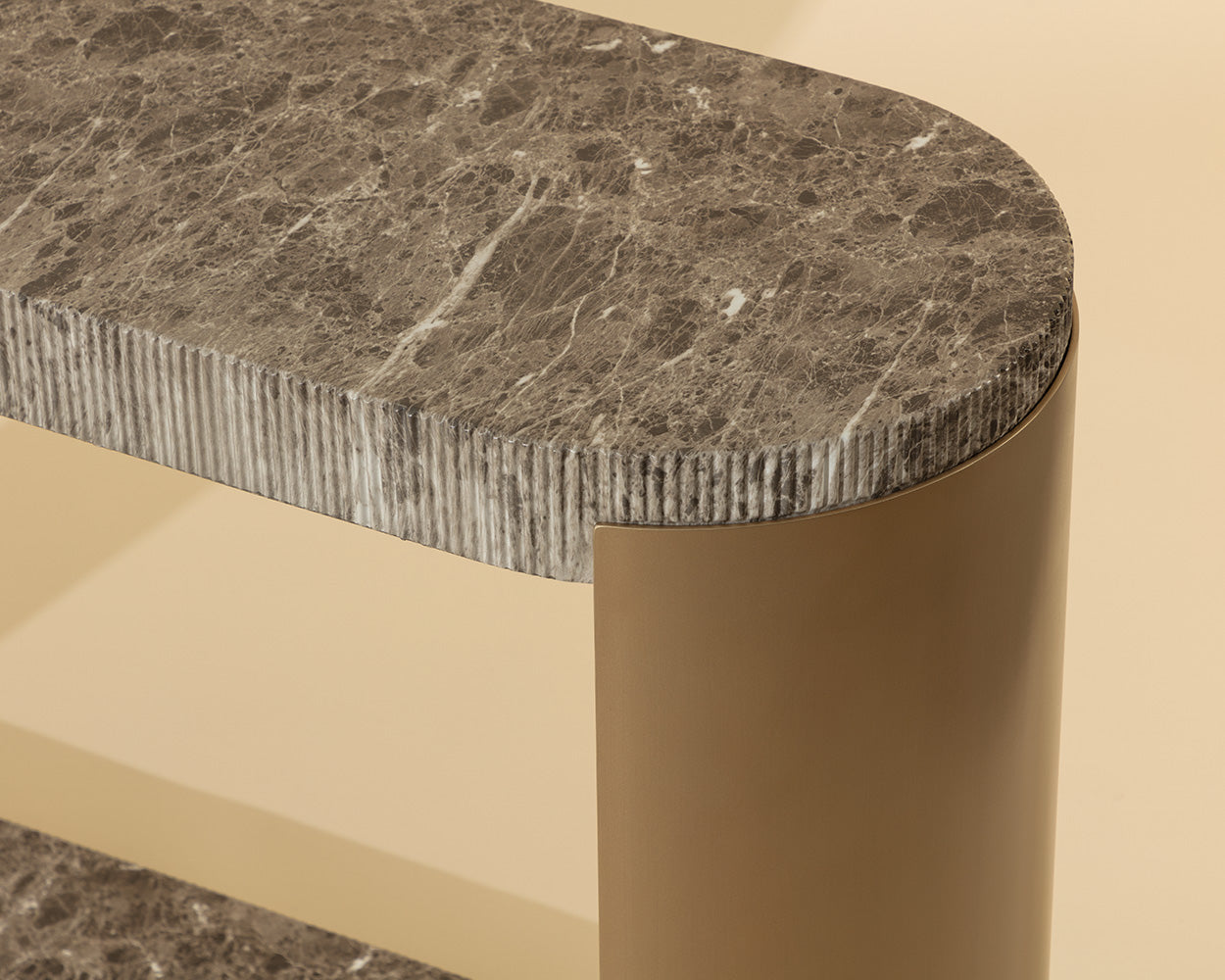 Cavette Console Table - Marble Look - Dark Emperador